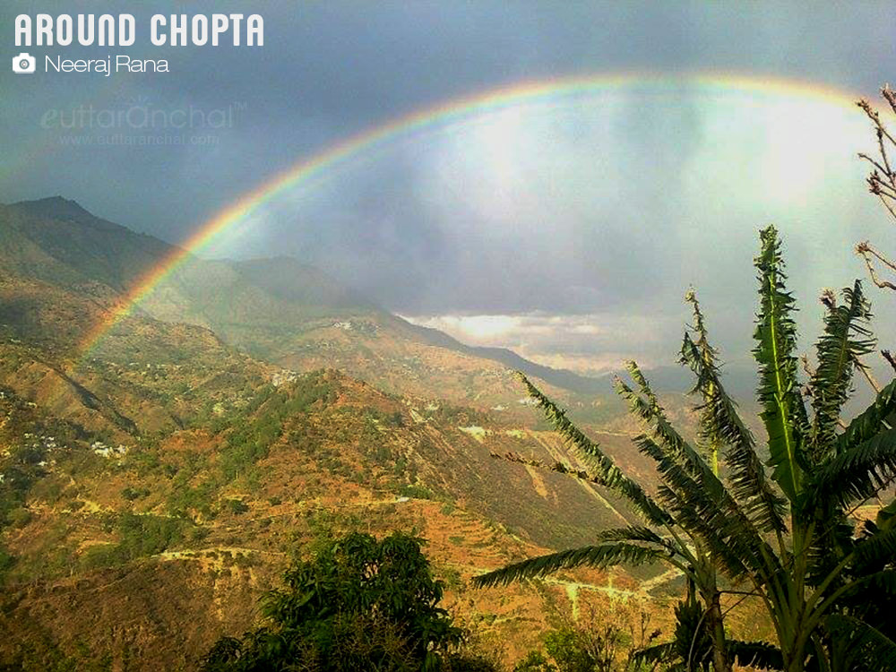 Rainbow in Uttarakhand's Hills