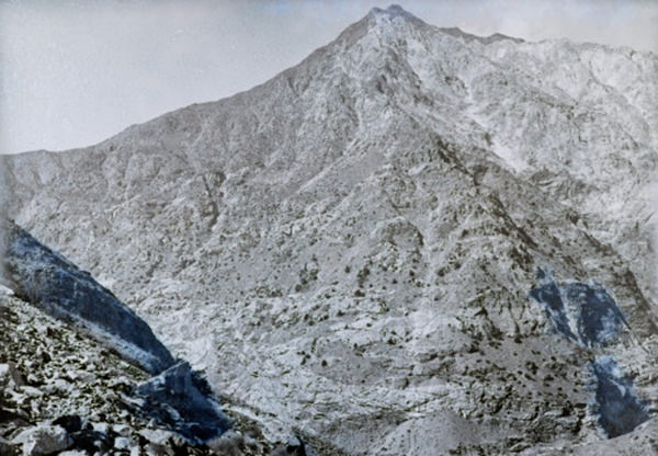 Granite inclusions in schists opposite Nausgeah, Kumaon, 1883 