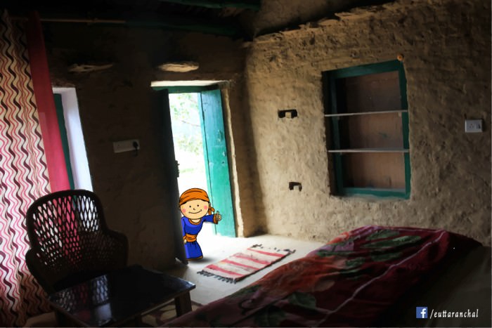 The simple yet classy rooms of Pahadi House remind us of our village house that has been left far behind. 