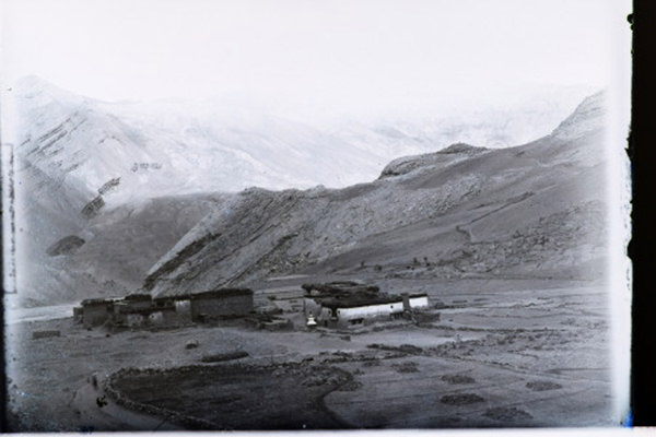 Trias section opposite Khar village Din River (Spiti) Part of Panorama. 1833 